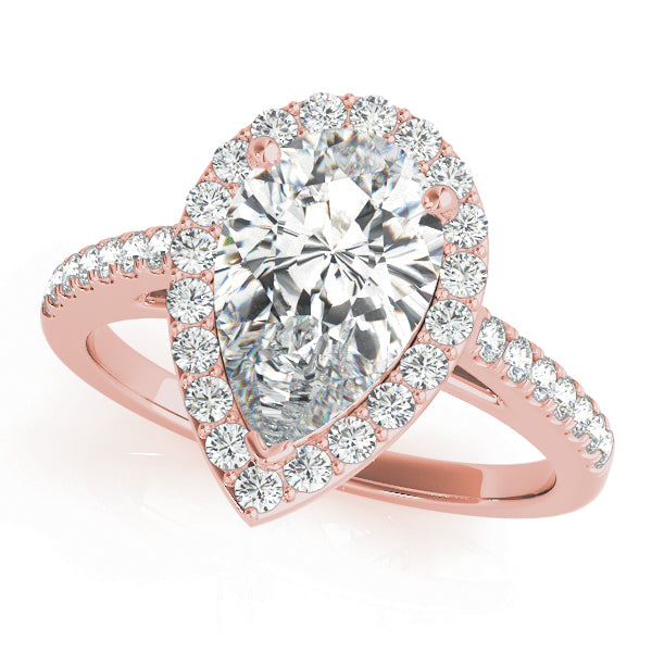 Pear Shape Halo Diamond Fashion Ring · 0.34 ct tw