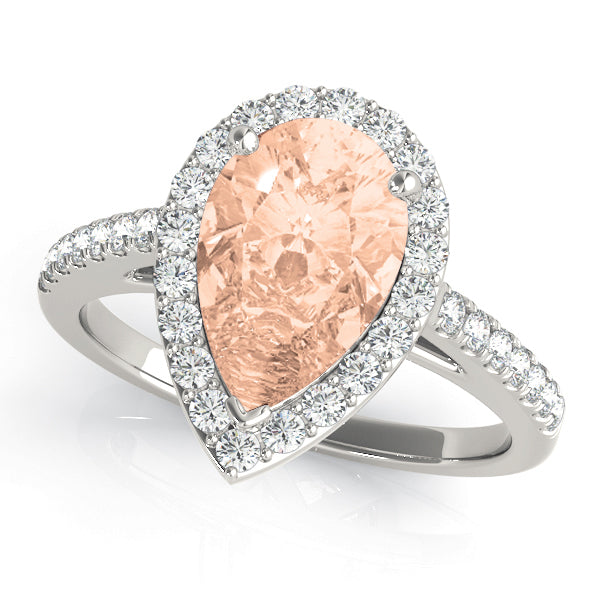Pear Shape Halo Diamond Fashion Ring · 0.34 ct tw