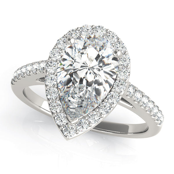Pear Shape Halo Diamond Fashion Ring · 0.34 ct tw