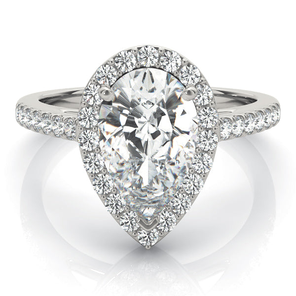 Pear Shape Halo Diamond Fashion Ring · 0.34 ct tw