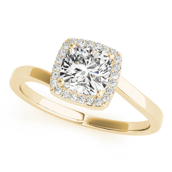 Cushion Halo Square Diamond Engagement Ring · 1.12 ct tw