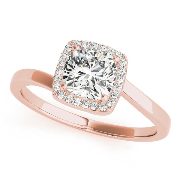 Cushion Halo Square Diamond Engagement Ring · 1.12 ct tw