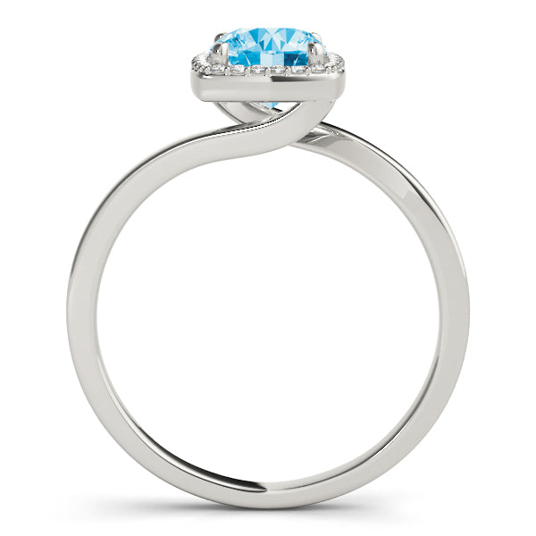 Cushion Halo Square Diamond Engagement Ring · 1.12 ct tw