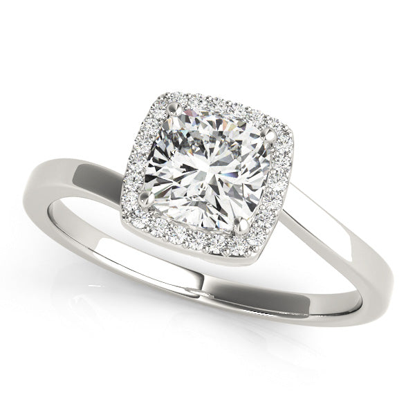 Cushion Halo Square Diamond Engagement Ring · 1.12 ct tw