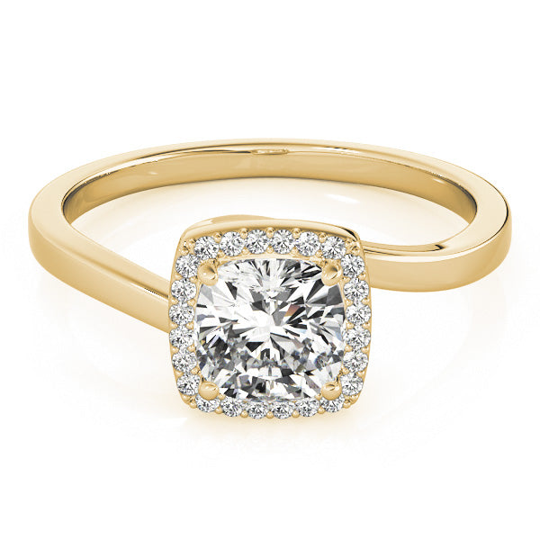 Cushion Halo Square Diamond Engagement Ring · 1.12 ct tw