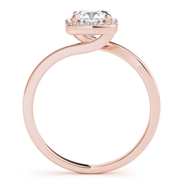 Cushion Halo Square Diamond Engagement Ring · 1.12 ct tw