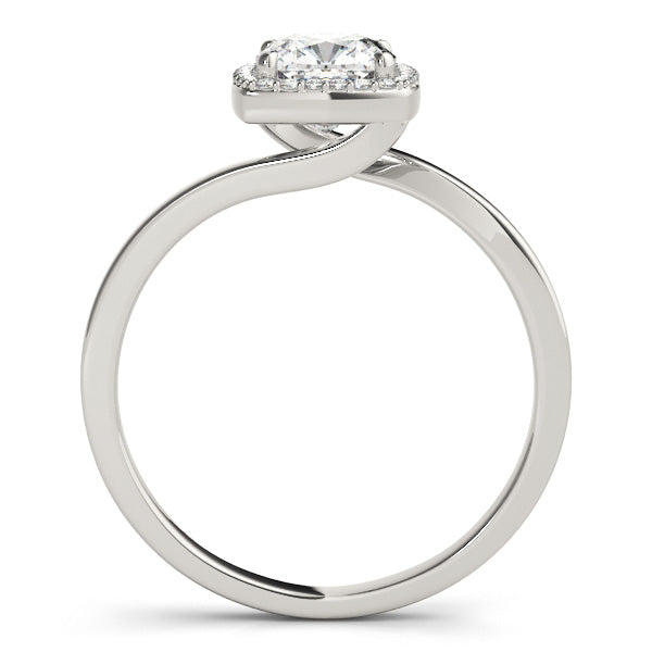 Cushion Halo Square Diamond Engagement Ring · 1.12 ct tw