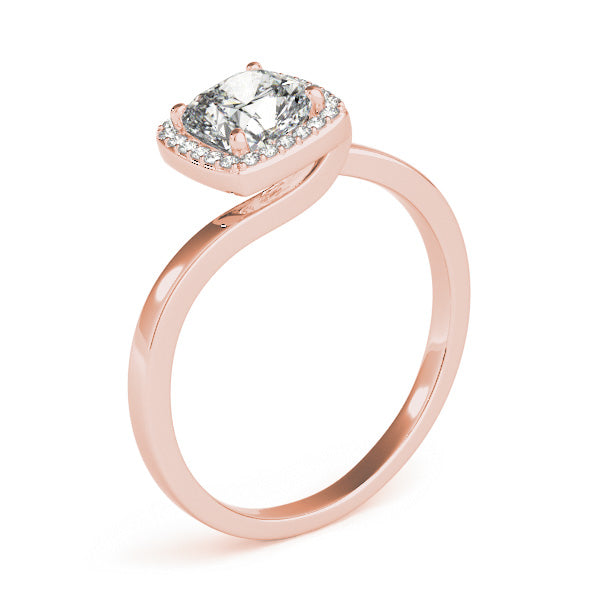 Cushion Halo Square Diamond Engagement Ring · 1.12 ct tw