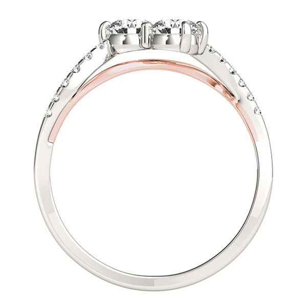 Round Two Stone Diamond Ring · 1.12 ct tw