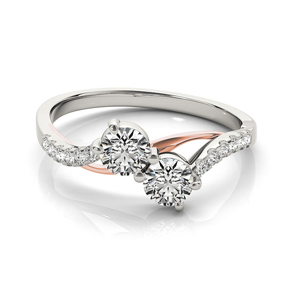 Round Two Stone Diamond Ring · 1.12 ct tw