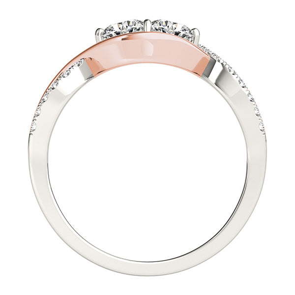 Round Two Stone Diamond Ring · 1.14 ct tw