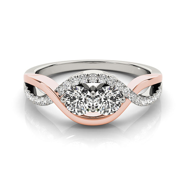 Round Two Stone Diamond Ring · 1.14 ct tw