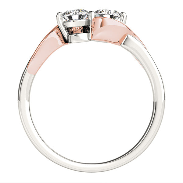 Round Two Stone Diamond Ring · 1.12 ct tw