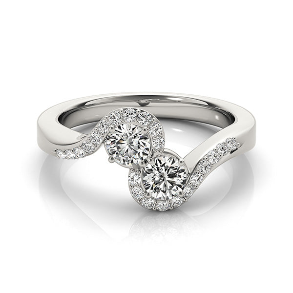 Round Two Stone Diamond Ring · 1.17 ct tw