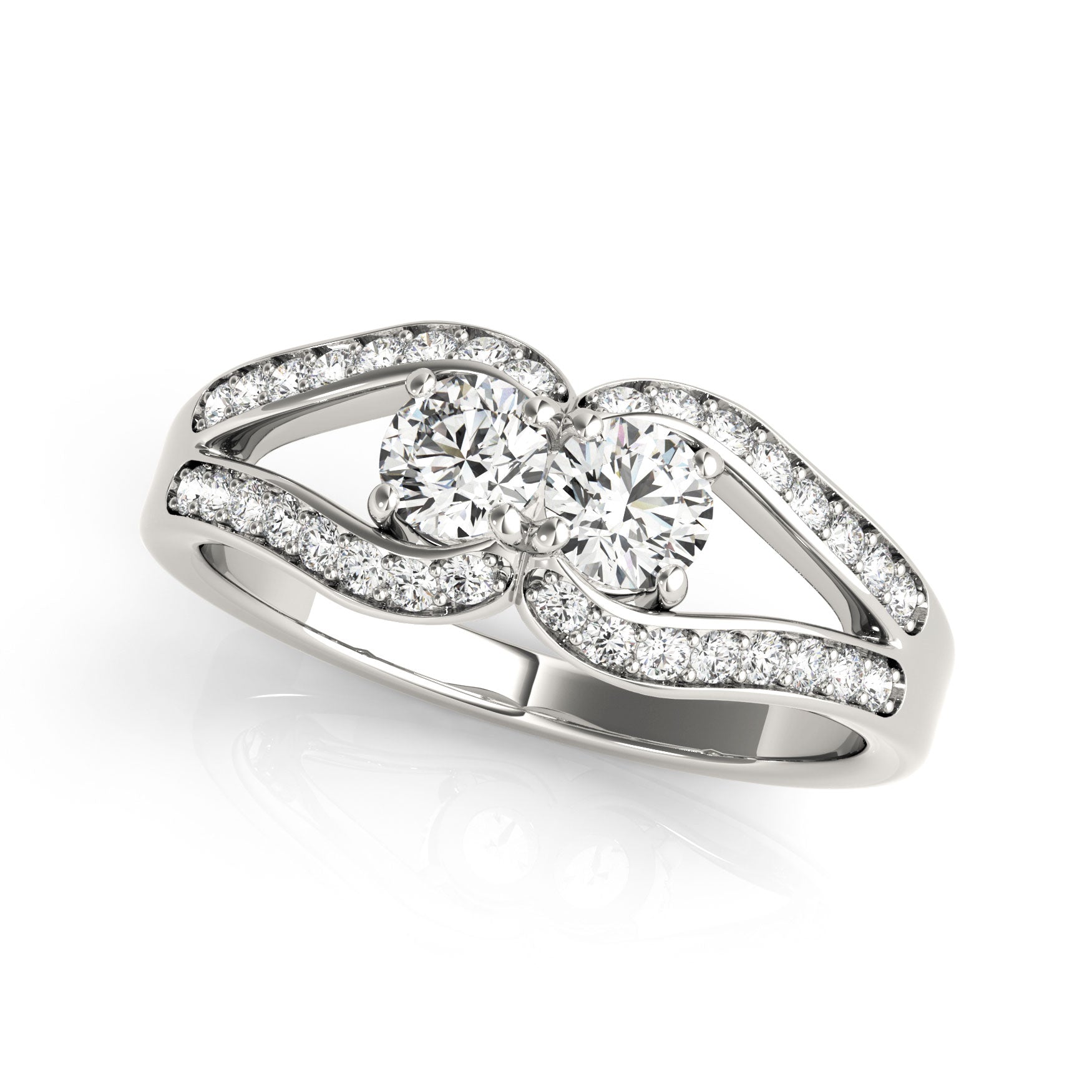 Round Two Stone Diamond Ring · 1.29 ct tw