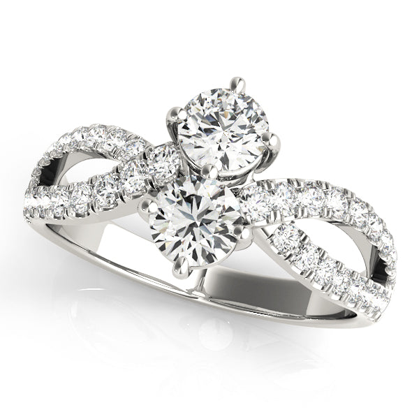 Round Two Stone Diamond Ring · 1.36 ct tw