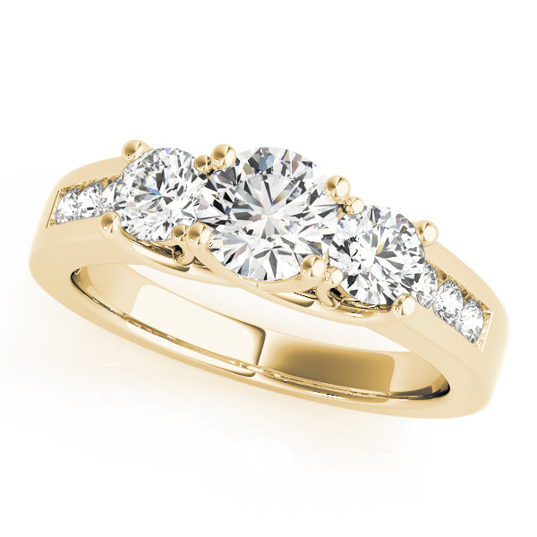 Round Three-Stone Plus Diamond Engagement Ring · 1.30 ct tw