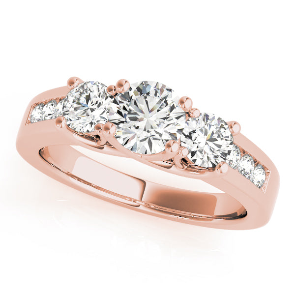 Round Three-Stone Plus Diamond Engagement Ring · 1.30 ct tw