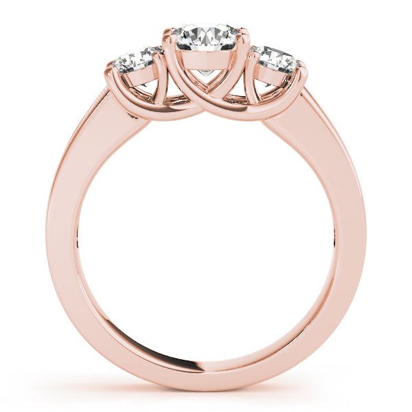 Round Three-Stone Plus Diamond Engagement Ring · 1.30 ct tw