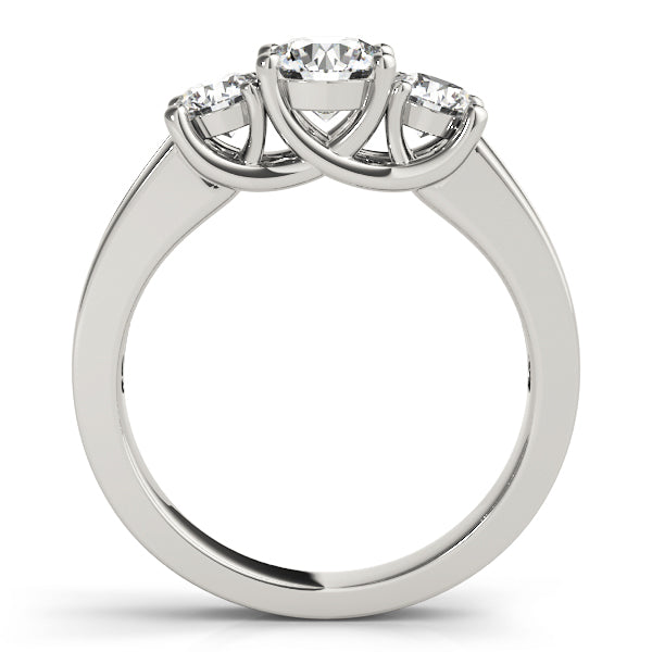 Round Three-Stone Plus Diamond Engagement Ring · 1.30 ct tw