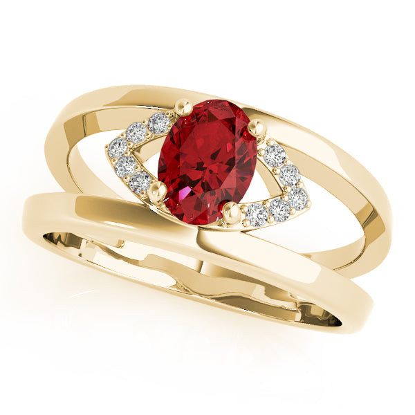 Oval 7x5 Diamond Ring · 0.05 ct tw