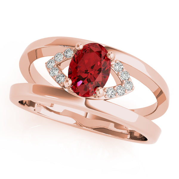 Oval 7x5 Diamond Ring · 0.05 ct tw