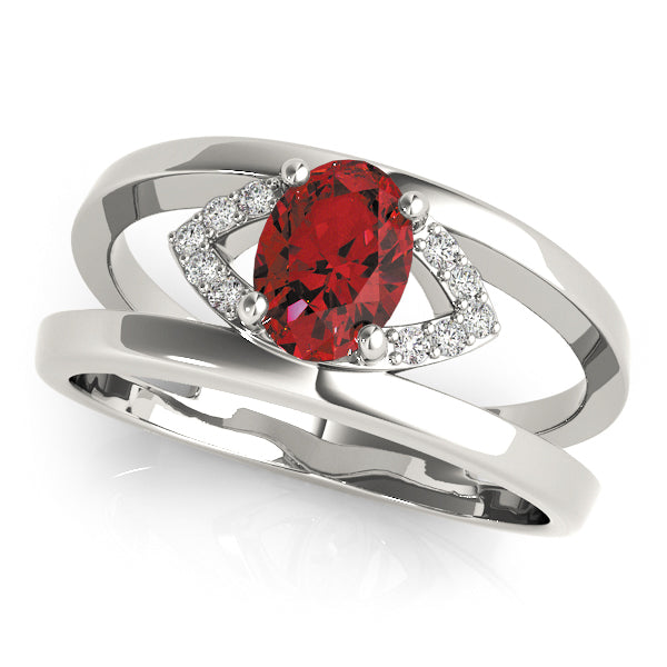 Oval 7x5 Diamond Ring · 0.05 ct tw