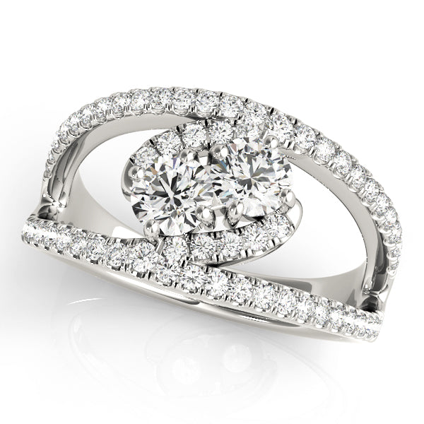 Round Two Stone Diamond Ring · 1.58 ct tw