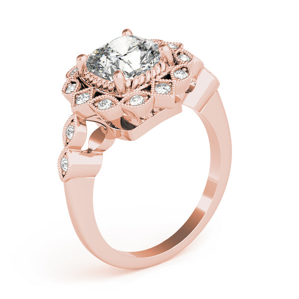 Cushion Gemstone Engagement Ring · 0.08 ct tw