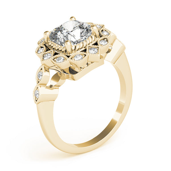 Cushion Gemstone Engagement Ring · 0.08 ct tw