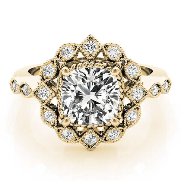 Cushion Gemstone Engagement Ring · 0.08 ct tw