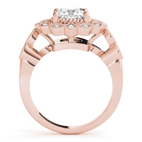 Cushion Gemstone Engagement Ring · 0.08 ct tw