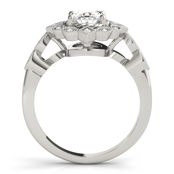 Oval Gemstone Engagement Ring · 0.08 ct tw