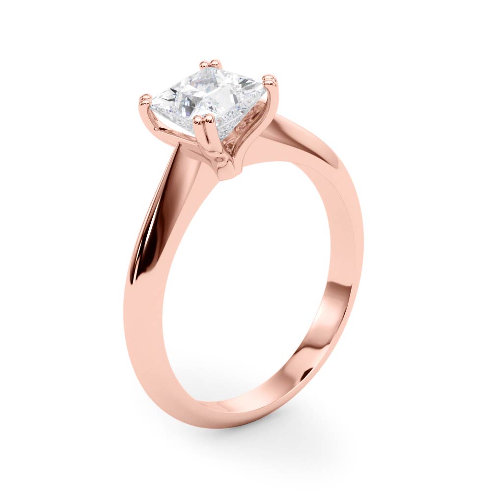 Square Double Prong Princess Cut Diamond Engagement Ring · 0.60 ct tw