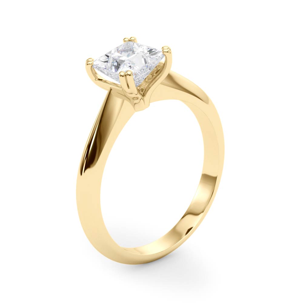 Square Double Prong Princess Cut Diamond Engagement Ring · 0.75 ct tw