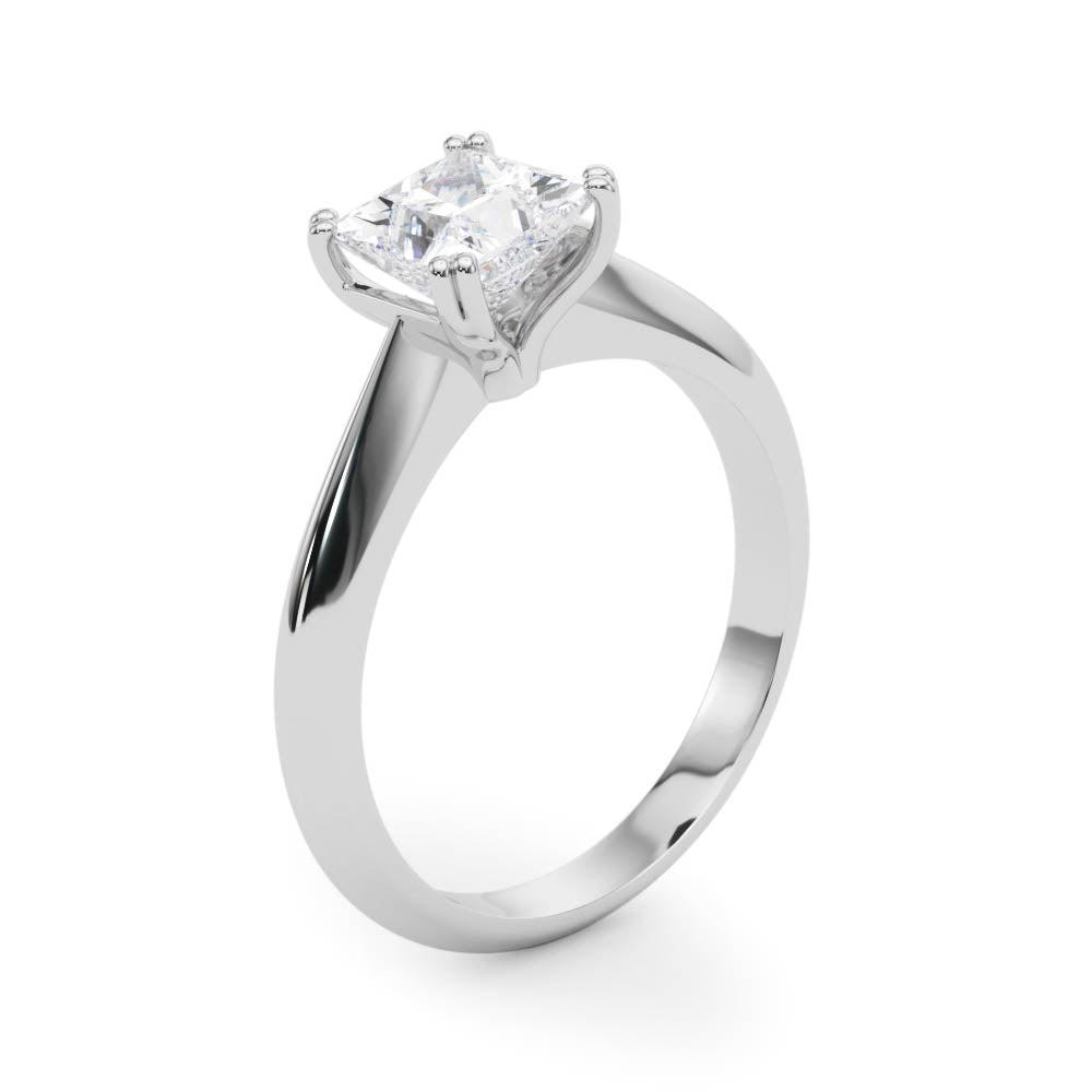 Square Double Prong Princess Cut Diamond Engagement Ring · 0.75 ct tw