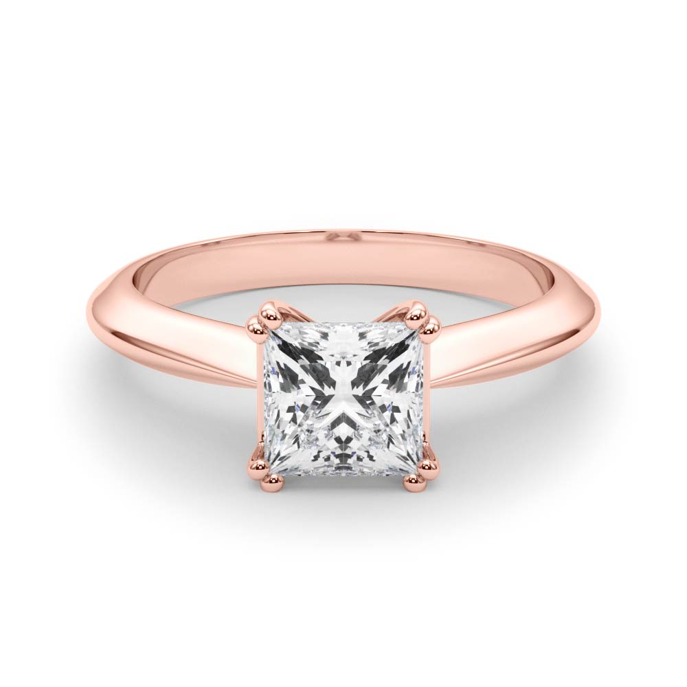 Square Double Prong Princess Cut Diamond Engagement Ring · 0.60 ct tw