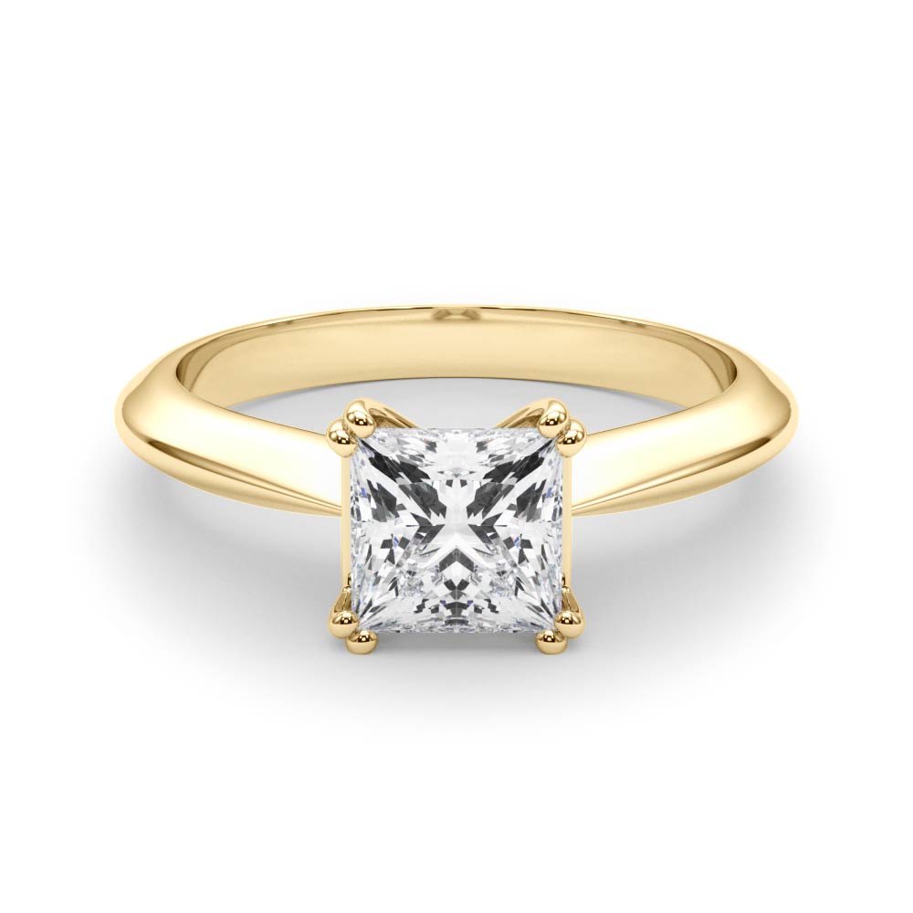 Square Double Prong Princess Cut Diamond Engagement Ring · 0.75 ct tw