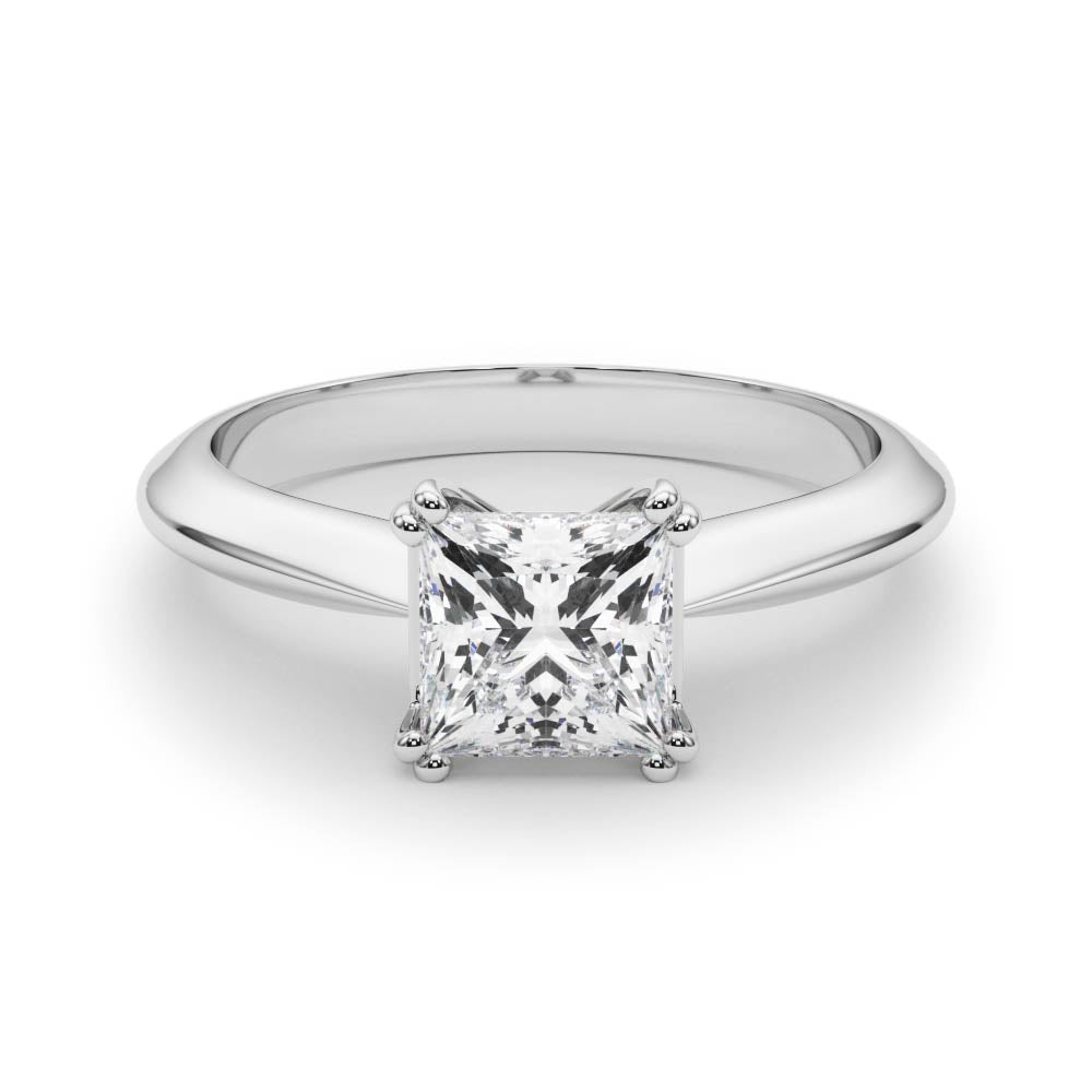 Square Double Prong Princess Cut Diamond Engagement Ring · 0.75 ct tw