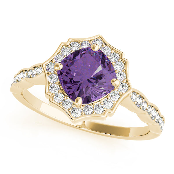 Cushion Scalloped Halo Diamond Ring · 2.26 ct tw