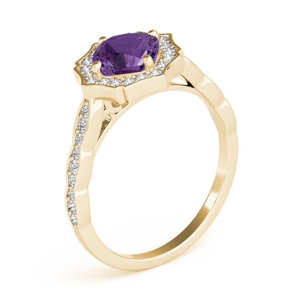 Cushion Scalloped Halo Diamond Ring · 1.26 ct tw