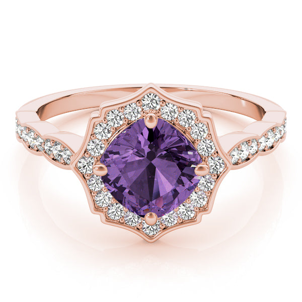 Cushion Scalloped Halo Diamond Ring · 2.26 ct tw