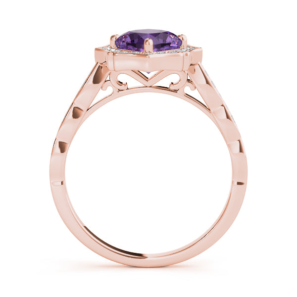 Cushion Scalloped Halo Diamond Ring · 1.26 ct tw