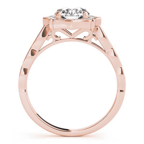Round Scalloped Halo Diamond Ring · 1.24 ct tw