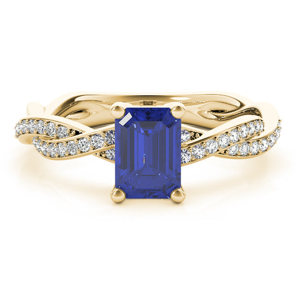 Emerald Cut With Braided Shank Diamond Ring · 0.14 ct tw