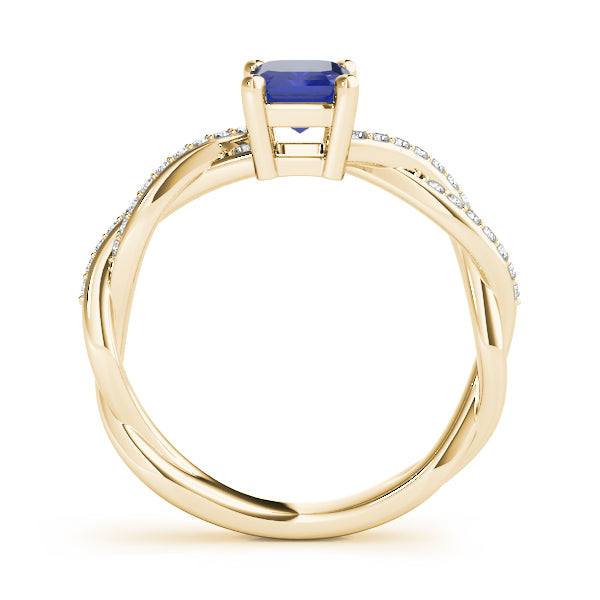 Emerald Cut With Braided Shank Diamond Ring · 0.14 ct tw