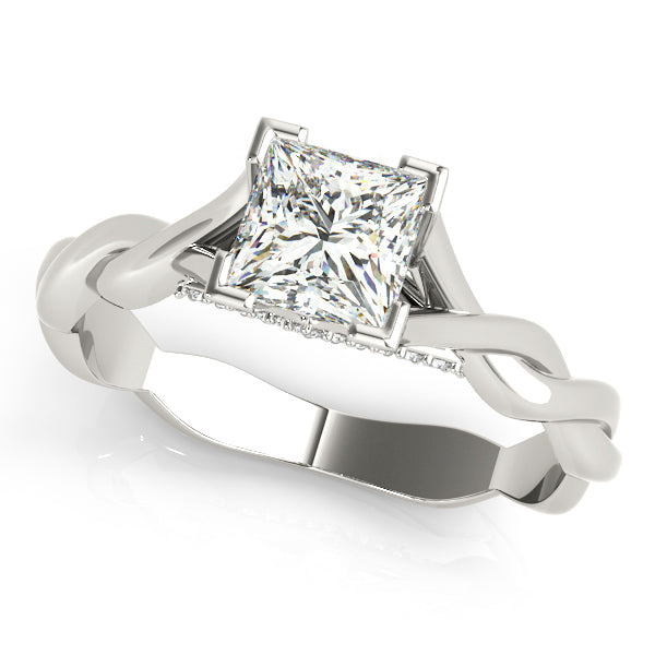 Square PC Diamond Engagement Ring · 0.84 ct tw