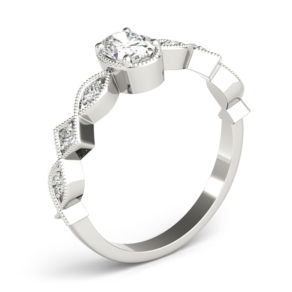 Oval Center Gemstone Ring · 0.47 ct tw