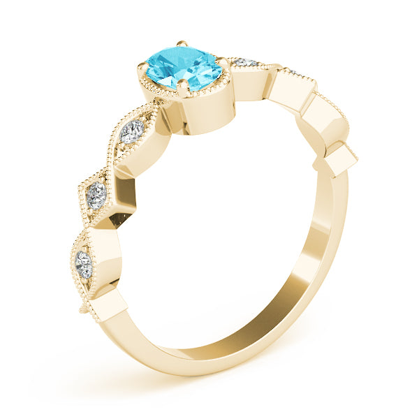 Oval Center Gemstone Ring · 0.47 ct tw