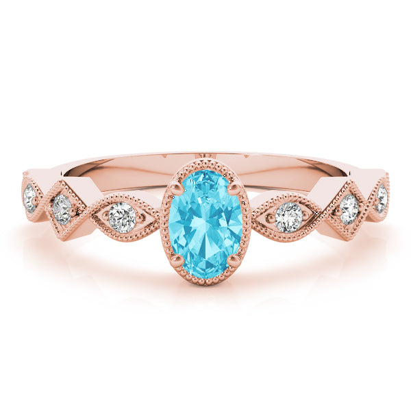 Oval Center Gemstone Ring · 0.47 ct tw